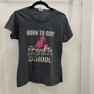 Gray Kids Shirt with Pink Graphic